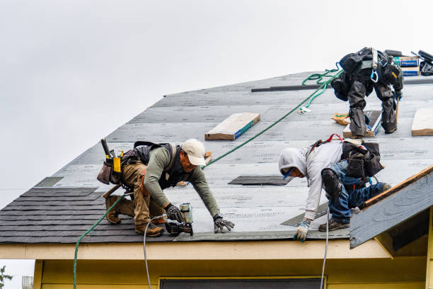 Professional Emergency Roof Repair technician working in Akron, MI